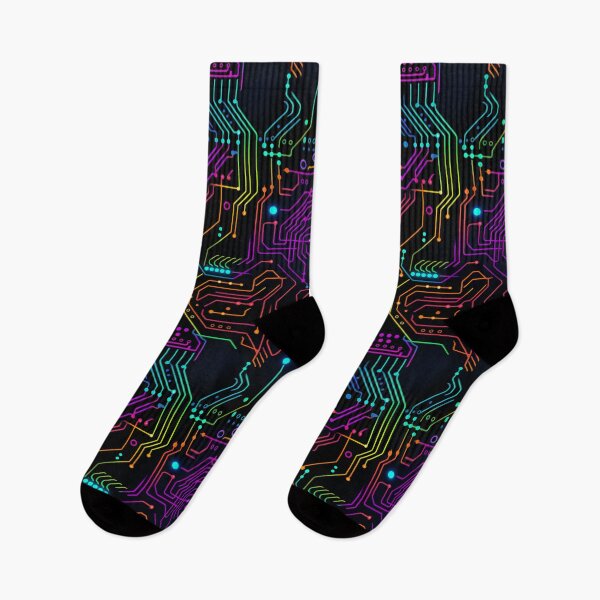 Item preview, Cybernetic Dreams: Vibrant Neon Circuitry Abstract Design designed and sold by Toph Moses.