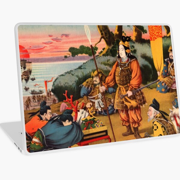 Ukiyo-e print of a group of Samurai Laptop Skin