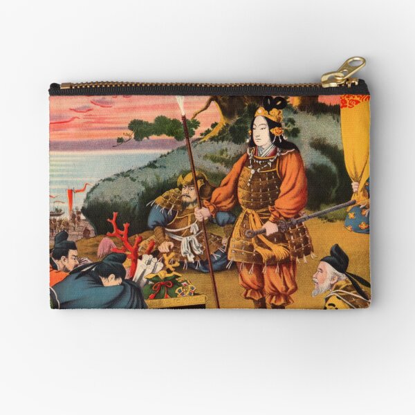 Ukiyo-e print of a group of Samurai Zipper Pouch