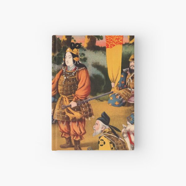 Ukiyo-e print of a group of Samurai Hardcover Journal