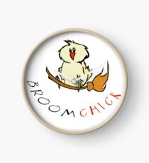 Broomchick Funny Animal Pun Clock