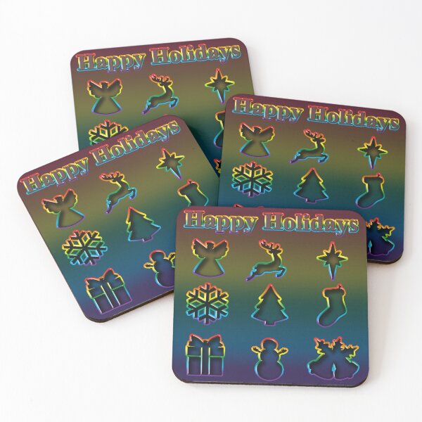 Item preview, LGBT Cookie cutters Happy Holidays Rainbow Pride designed and sold by TheirChoice.