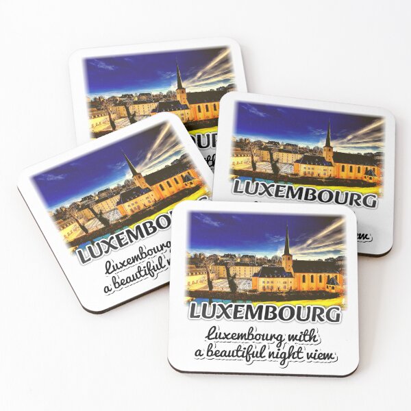Item preview, Luxembourg, Luxembourg with a beautiful night view designed and sold by zzzozzo.