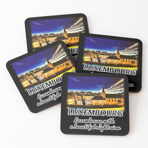 Item preview, Luxembourg, Luxembourg with a beautiful night view designed and sold by zzzozzo.