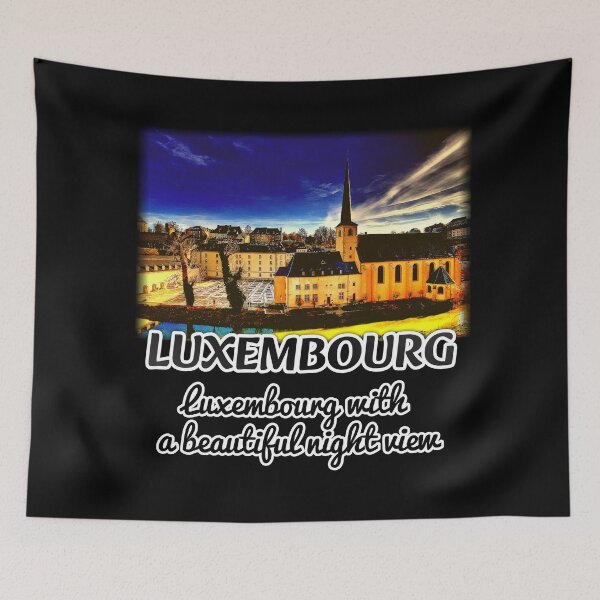 Item preview, Luxembourg, Luxembourg with a beautiful night view designed and sold by zzzozzo.