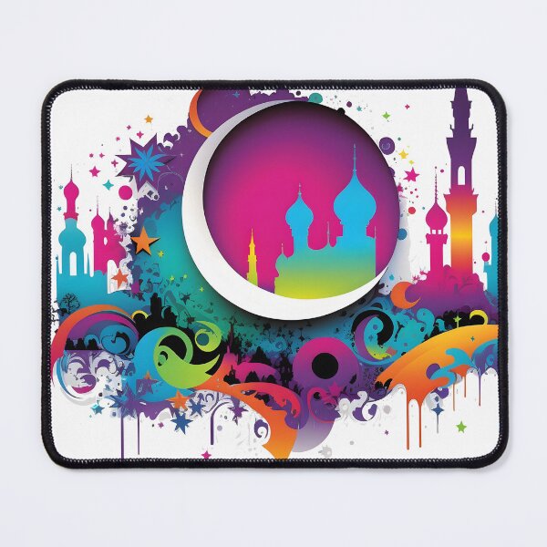 Item preview, Mosque, Colorful Mosque, Neon Islamic Theme, Muslim, Islamic gifts designed and sold by omar-sticker11.