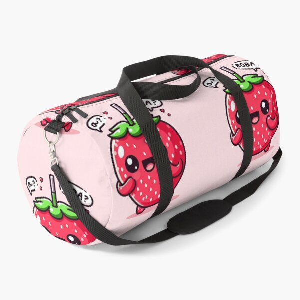 Item preview, adorable Pink and red strawberry kawaii boba tea designed and sold by SaraDatCool.