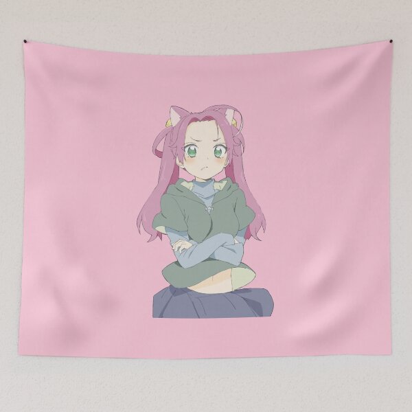 Item preview, Pink Angry Catgirl Waifu designed and sold by therealsadpanda.