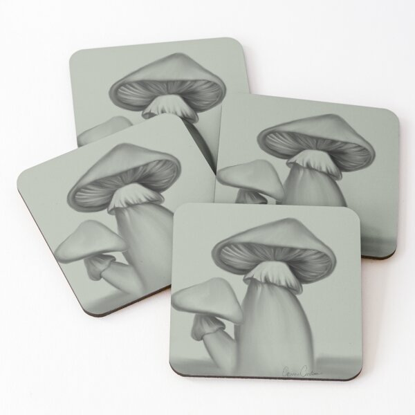 Item preview, Mushrooms in Digital Pencil  designed and sold by sunshinesoul93.