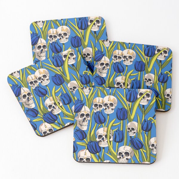 Item preview, skulls with tulips designed and sold by Robert Pląder.