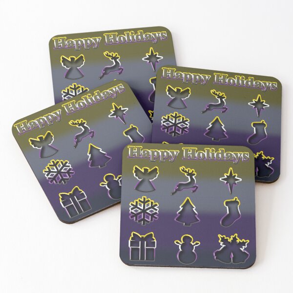 Item preview, LGBT Cookie cutters Happy Holidays Non Binary Pride designed and sold by TheirChoice.