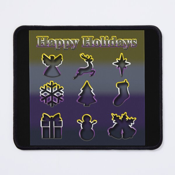 Item preview, LGBT Cookie cutters Happy Holidays Non Binary Pride designed and sold by TheirChoice.