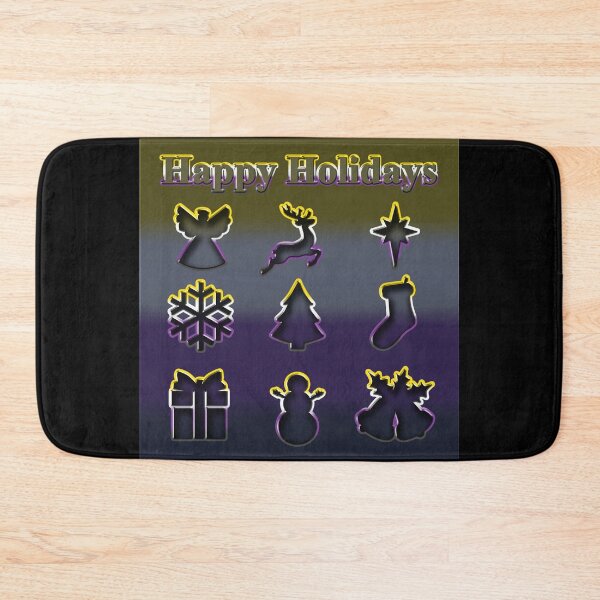 Item preview, LGBT Cookie cutters Happy Holidays Non Binary Pride designed and sold by TheirChoice.