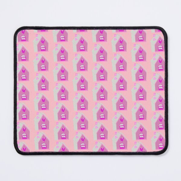 Item preview, Pink Christmas Cottage with Pink Hearts designed and sold by Victoria Rose.