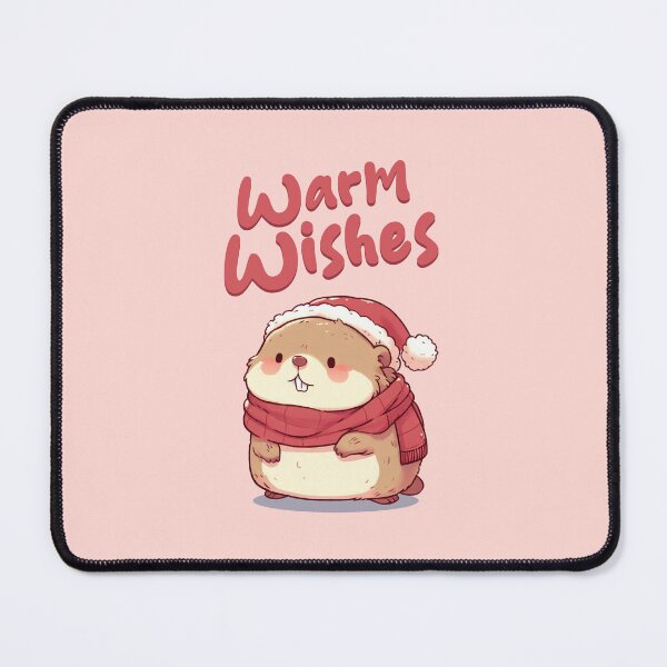 Item preview, Warm Wishes Christmas Marmot designed and sold by KAI-Studio.