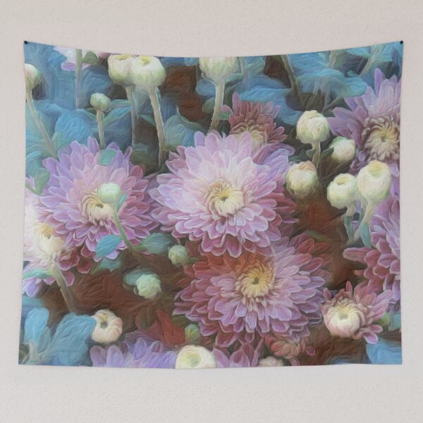 Item preview, Pink Chrysanthemum Flowers In Autumn designed and sold by Heathermarie321.