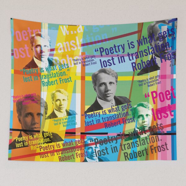 Item preview, Robert Frost quote, poetry is what gets lost in translation designed and sold by Mauswohn.