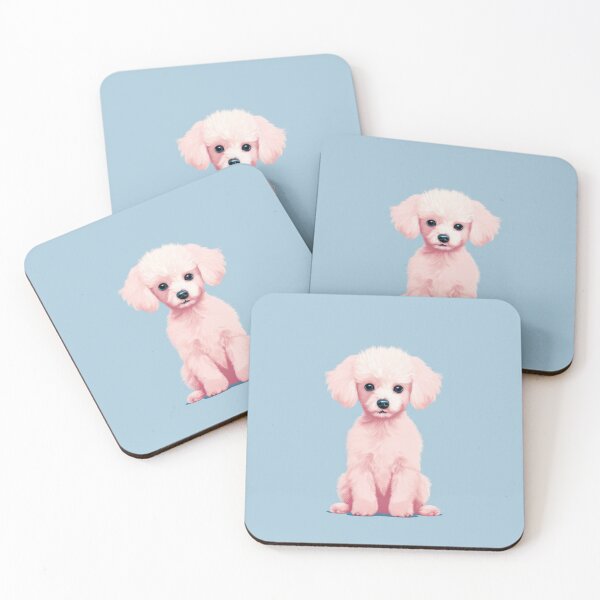 Item preview, Cute poodle puppy in pastel pink and blue designed and sold by DreamyDaisy.