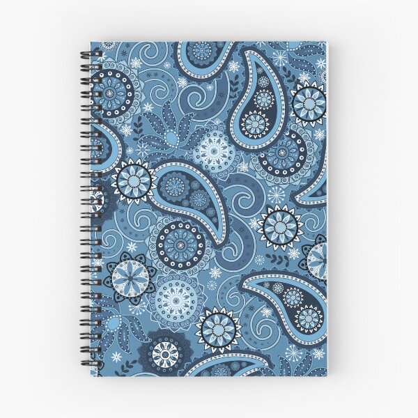Item preview, monochromatic blue paisley designed and sold by chiara-de-david.