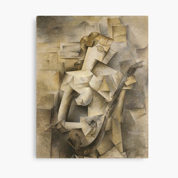 Girl with mandolin-Pablo Picasso Canvas Print