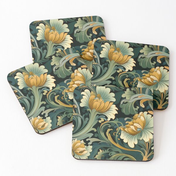 Item preview, Art Nouveau Floral Seamless Tiled Pattern 09 designed and sold by ColorCrafters.