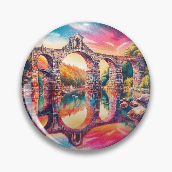 Item preview, Reflecting Arch Stone Bridge on a Calm River designed and sold by Witsprings.