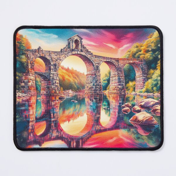 Item preview, Reflecting Arch Stone Bridge on a Calm River designed and sold by Witsprings.