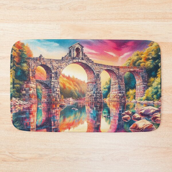 Item preview, Reflecting Arch Stone Bridge on a Calm River designed and sold by Witsprings.