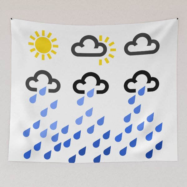 Item preview, Símbolos meteorológicos del sol a la lluvia designed and sold by GetItGiftIt.