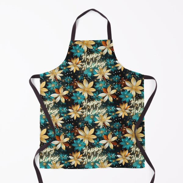 Item preview, Happy Holidays - Holiday Sparkles in Turquoise and Gold designed and sold by Nol Martín-tungpalan.