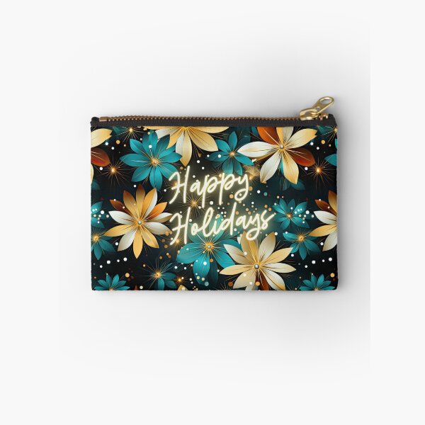 Item preview, Happy Holidays - Holiday Sparkles in Turquoise and Gold designed and sold by Nol Martín-tungpalan.