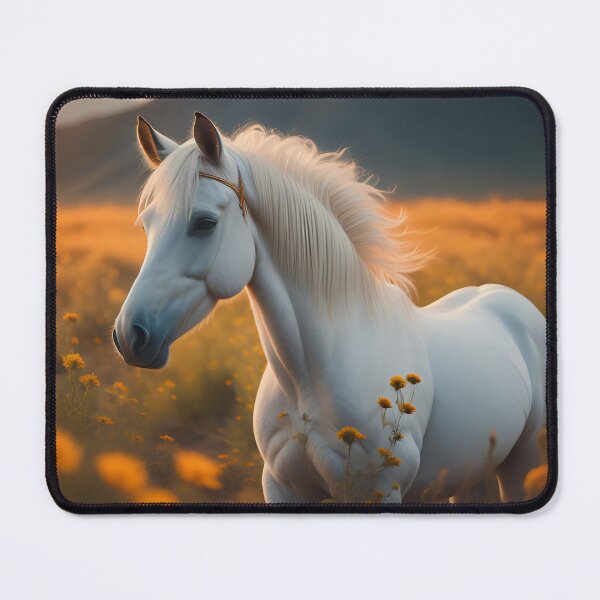 Item preview, White Pony within flowers designed and sold by Phees-Trickets-.