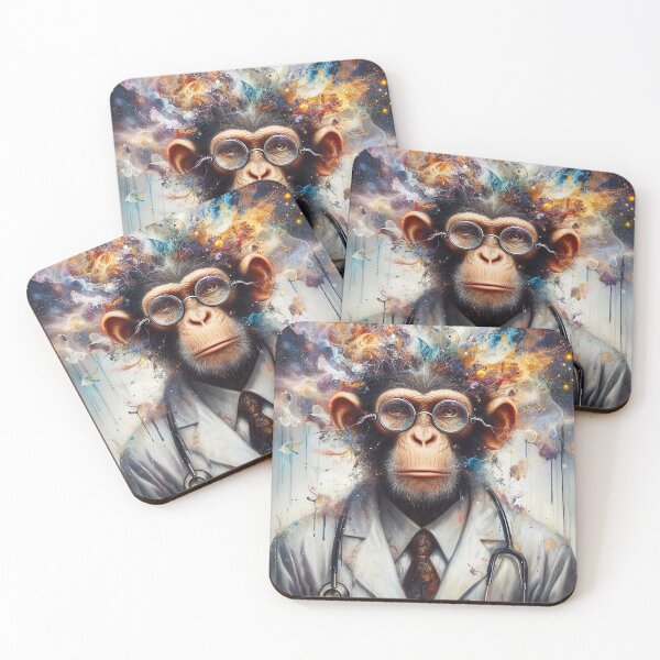 Item preview, Monkey doctor psychiatrist Ai designed and sold by AiPoliviosArt.