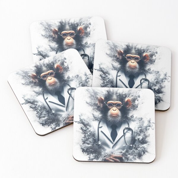 Item preview, Monkey doctor psychiatrist Ai designed and sold by AiPoliviosArt.