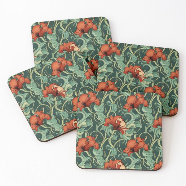 Item preview, Art Nouveau Floral Seamless Tiled Pattern 08 designed and sold by ColorCrafters.