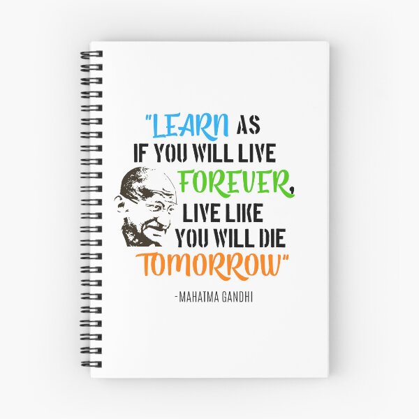 Item preview, gandhi, learn, tomorrow, motivation, motivationalsticker, gandhiprint, gandhiji, designed and sold by Designstation74.