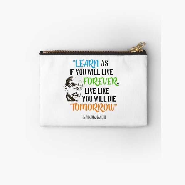 Item preview, gandhi, learn, tomorrow, motivation, motivationalsticker, gandhiprint, gandhiji, designed and sold by Designstation74.