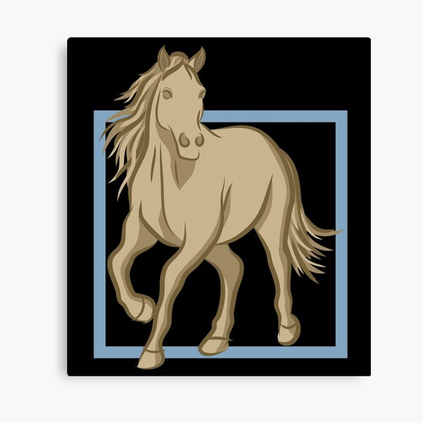 Line Art Horse Canvas Prints for Sale