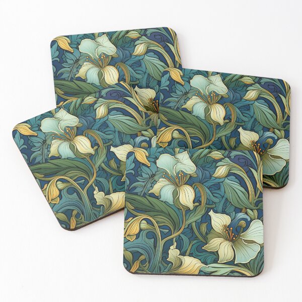Item preview, Art Nouveau Floral Seamless Tiled Pattern 05 designed and sold by ColorCrafters.