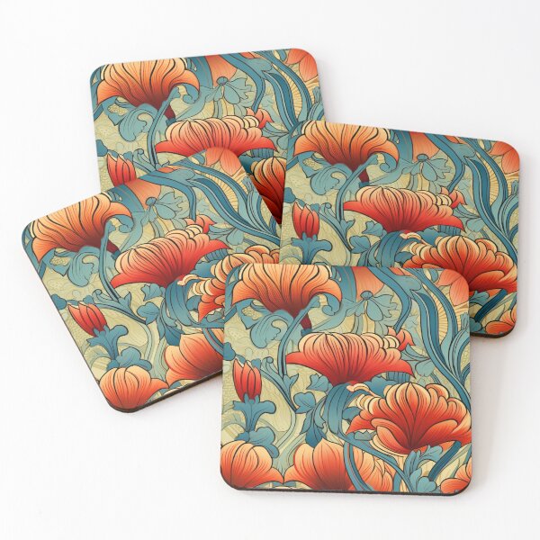 Item preview, Art Nouveau Floral Seamless Tiled Pattern 04 designed and sold by ColorCrafters.