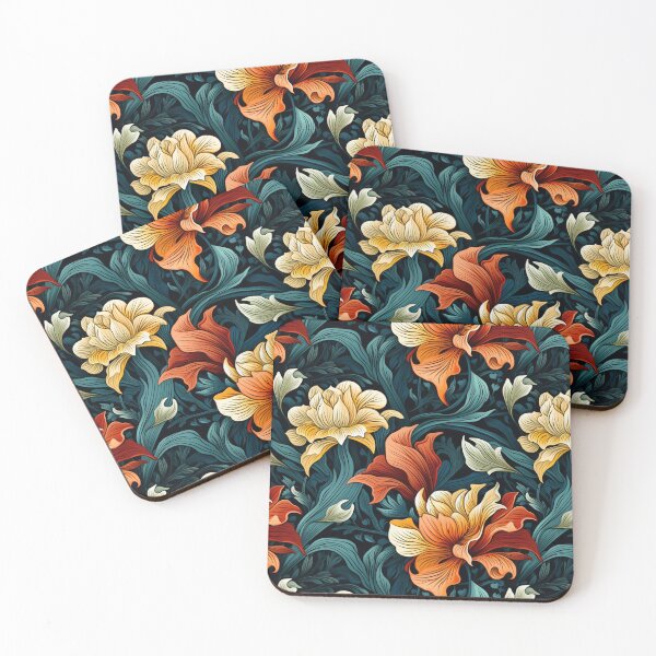 Item preview, Art Nouveau Floral Seamless Tiled Pattern 01 designed and sold by ColorCrafters.