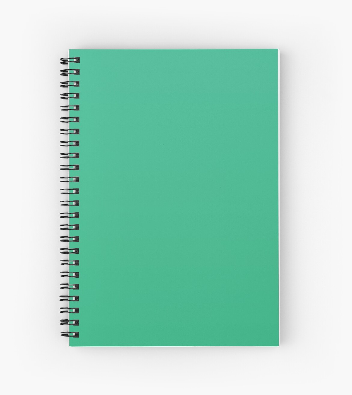 "Emerald Green Plain Single Colour Product Item" Spiral Notebook by