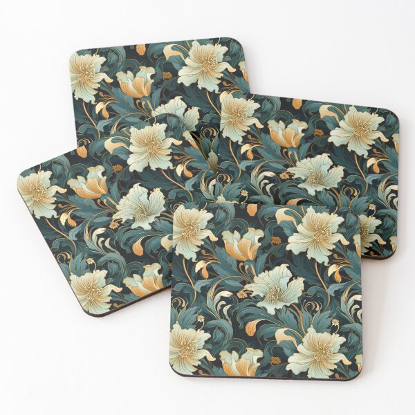 Item preview, Art Nouveau Floral Seamless Tiled Pattern 03 designed and sold by ColorCrafters.