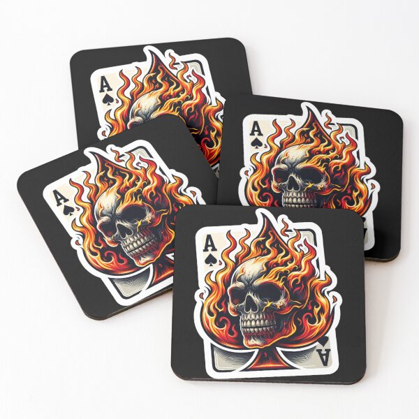 Item preview, Flaming Skull | Ace of Spades designed and sold by NeatSplash.
