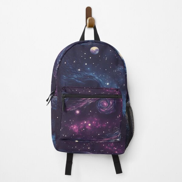 Item preview, Cosmic Pattern of a night sky with swirling galaxies and planets designed and sold by HeeShirt.