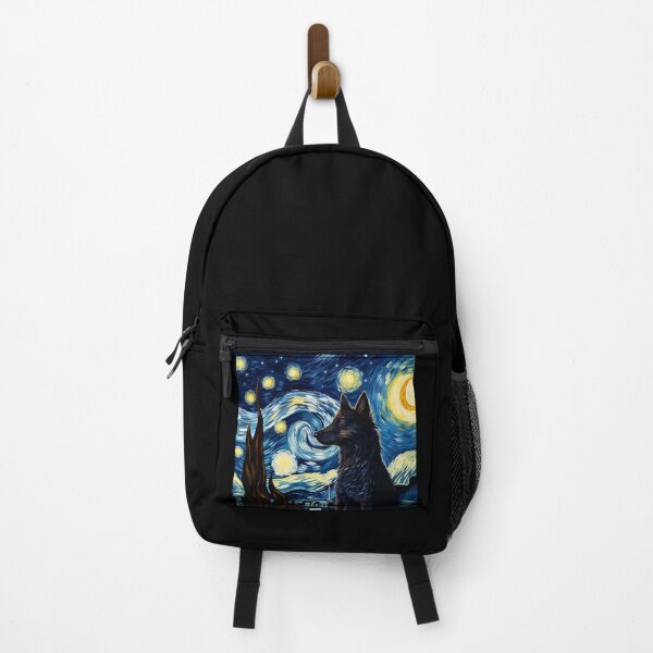 Item preview, Starry Night Wolf Van gogh Inspired Painting designed and sold by Vangoholic.