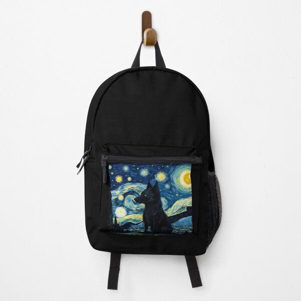 Item preview, Starry Night Wolf Van gogh Inspired Painting designed and sold by Vangoholic.