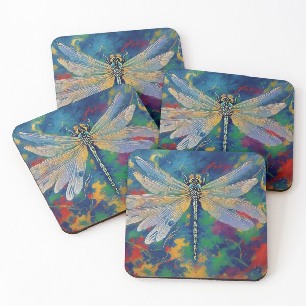 Item preview, Dragonfly Stained Glass Cartoon designed and sold by druidwolfart.