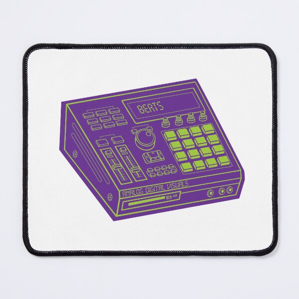 Item preview, Y2K Music Production – MPC Design (Android Green Lines + Rebecca Purple Drop Shadow) Analog / Music designed and sold by analogdigitalvz.