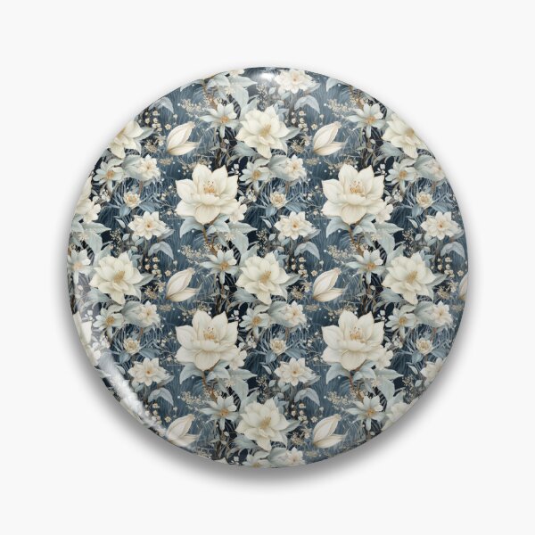 Aperçu de l'œuvre Pays des merveilles florales glaciales : scène de jardin d'hiver créée et vendue par BloomPattern.